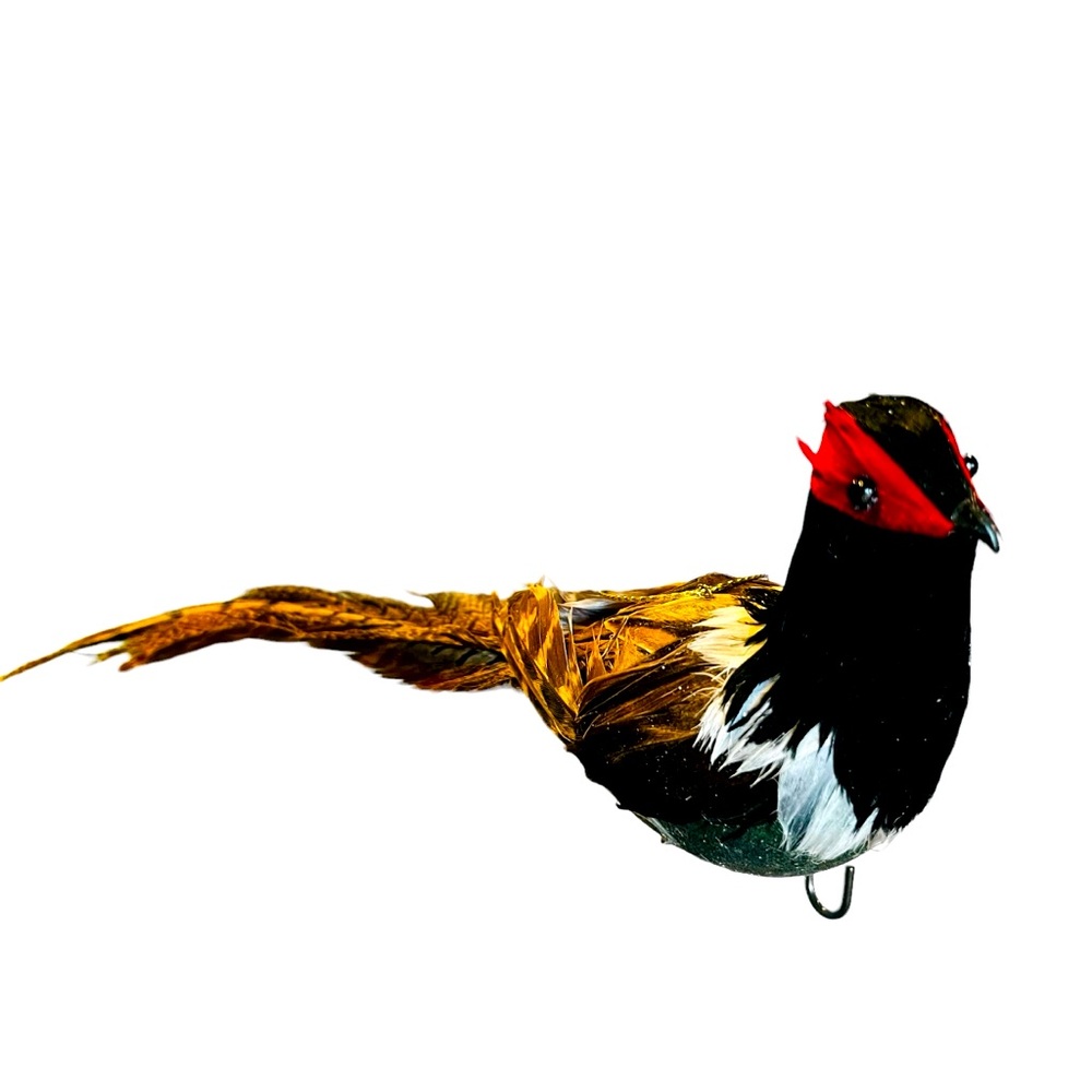 4- Pheasant / Partridge Birds Christmas Decorations Vintage